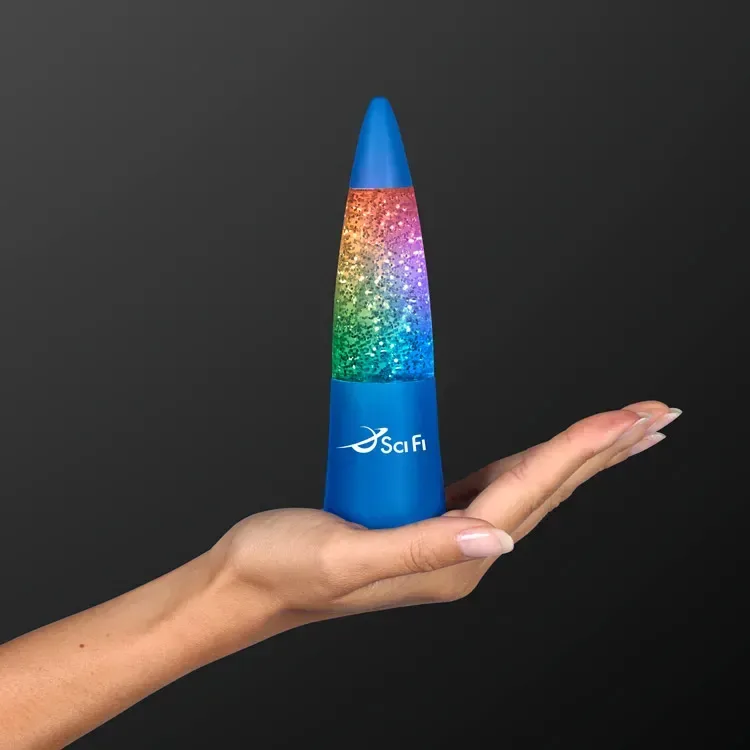 Blue LED Glitter Lamp — view 3