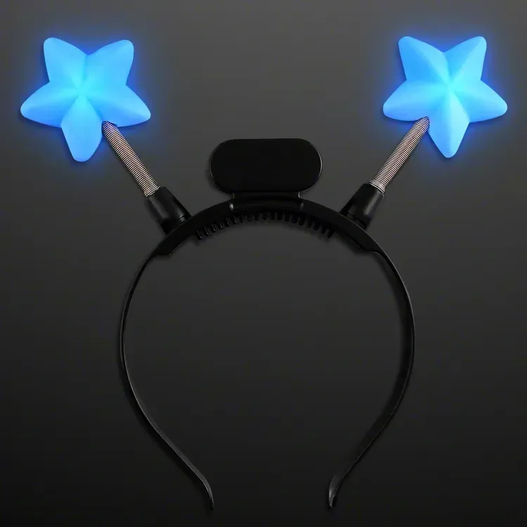 Blue Star Light Up Head Boppers — view 2