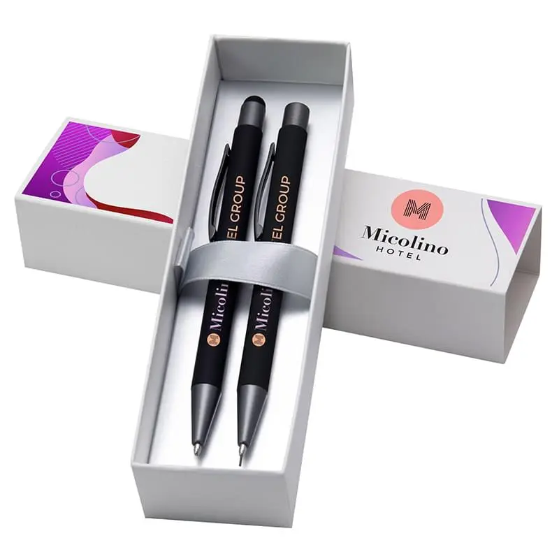 Bold Pen & Pencil Gift Set - Full Color on Pen, Pencil & Box