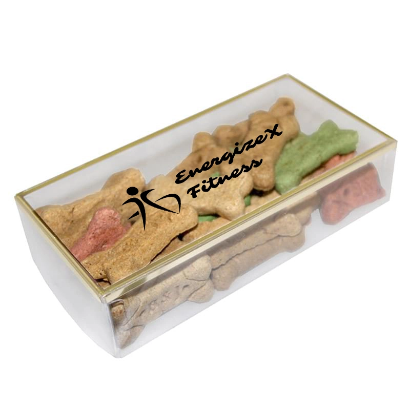 Bone-Shaped Dog Treats in Gold-Accented Box