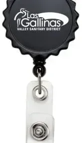 Bottle Cap Secure ID Badge Reel — view 2