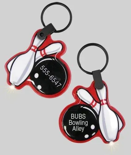 Bowling Color-A-Shape Keyring Light