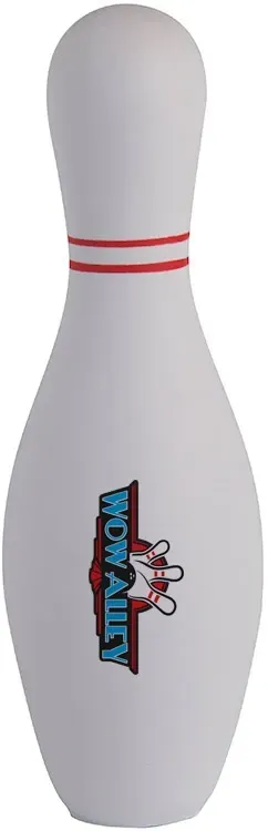 Imprinted Bowling Pin Stress Reliever