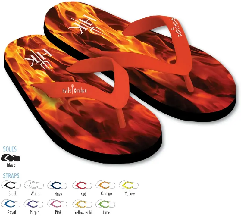 Custom Branded EVA Sole Flip Flops with Vibrant Straps