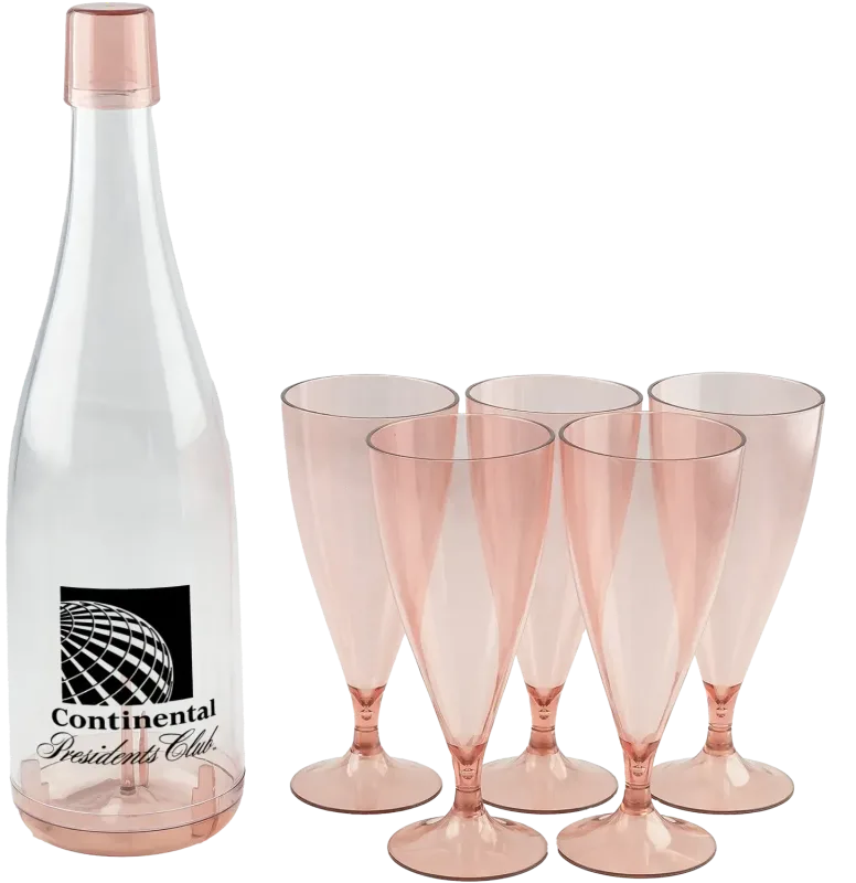 Custom Bubbly Reusable Champagne Flutes Set — view 2