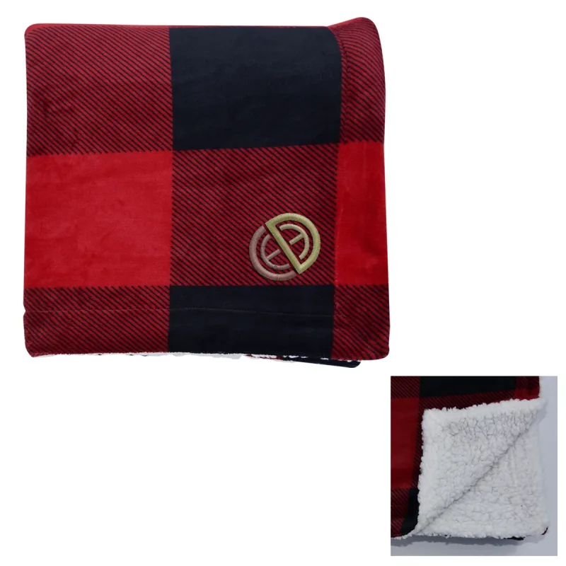 Buffalo Plaid Sherpa Blanket — view 3