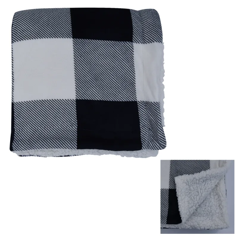 Buffalo Plaid Sherpa Blanket — view 4