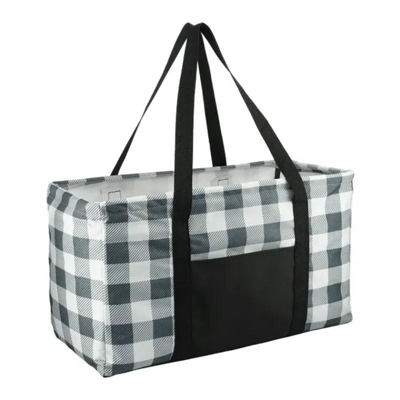Personalized Buffalo Plaid Utility Tote — view 10