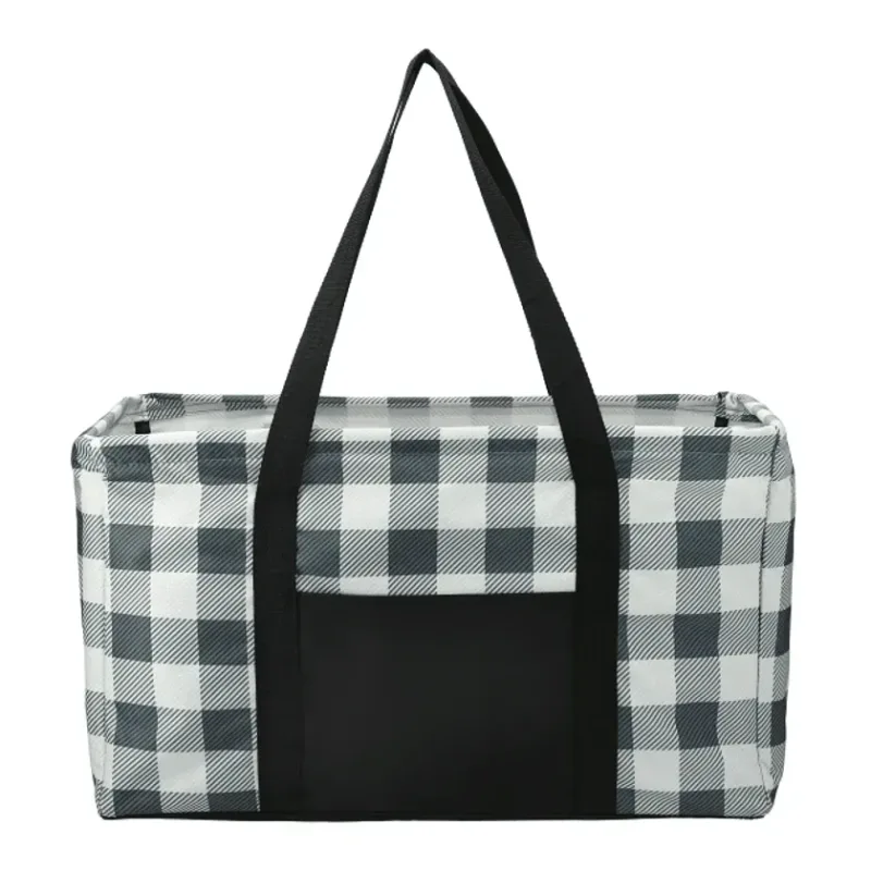 Personalized Buffalo Plaid Utility Tote — view 12