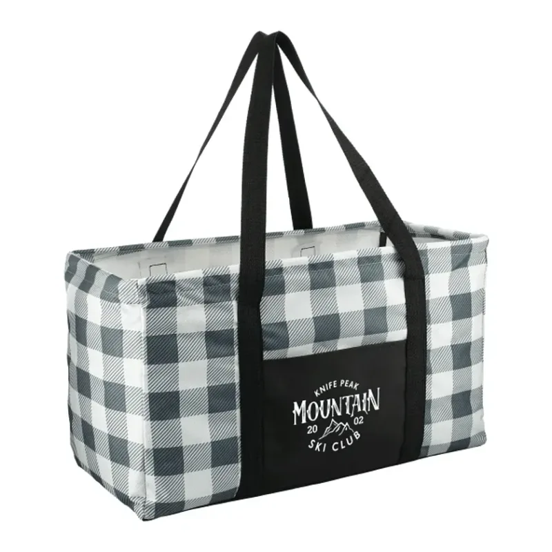 Personalized Buffalo Plaid Utility Tote — view 13