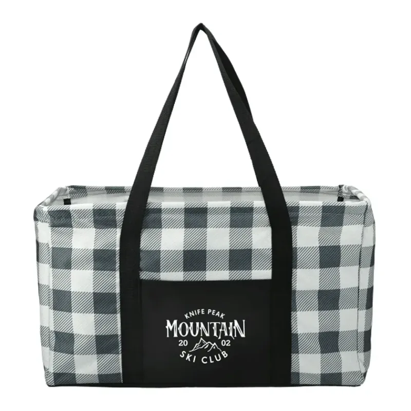 Personalized Buffalo Plaid Utility Tote — view 8