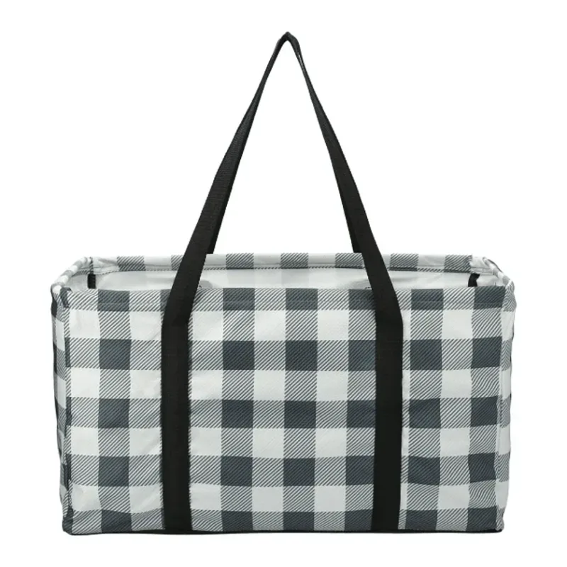 Personalized Buffalo Plaid Utility Tote — view 9