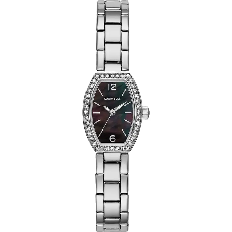 Bulova 43L204 Caravelle Women's Silver-Tone Crystal Bracelet Watch