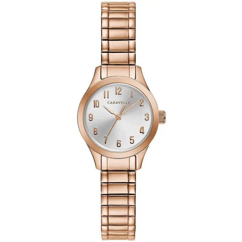 Bulova 44L254 Caravelle Ladies Bracelet from the Traditional Collection- Rose Gold