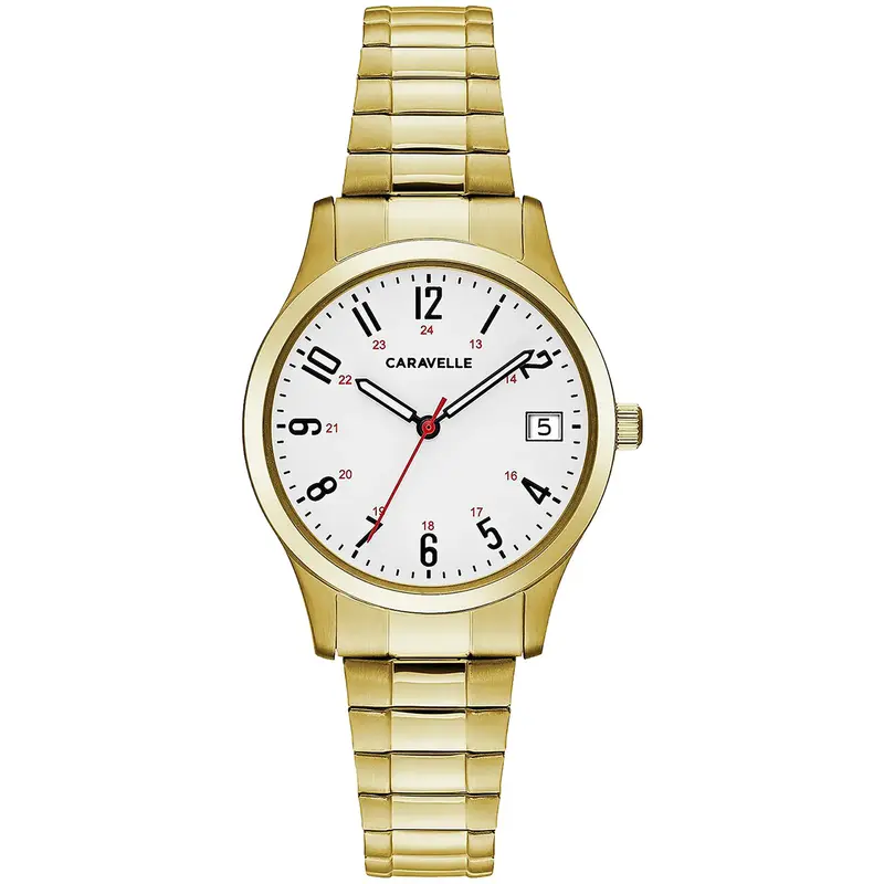 Bulova 44M113 Caravelle Women's Gold-Tone Stainless Steel Expansion Watch