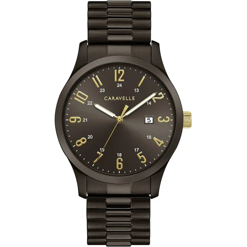 Bulova 45B160 Caravelle Men's Expansion Bracelet from the Traditional Collection- Gunmetal Color