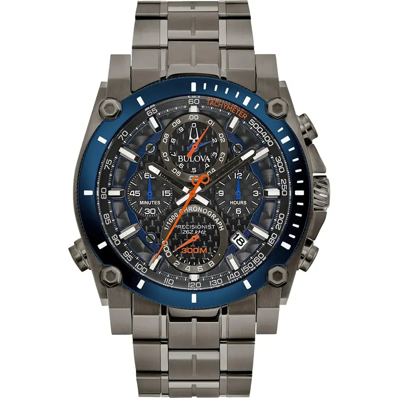 Bulova 98B343 Men's Precisionist Sport Bracelet with Blue Details