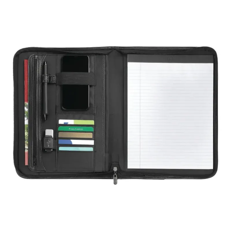 The Burke Zippered Padfolio with FSC® Mix Paper — view 2