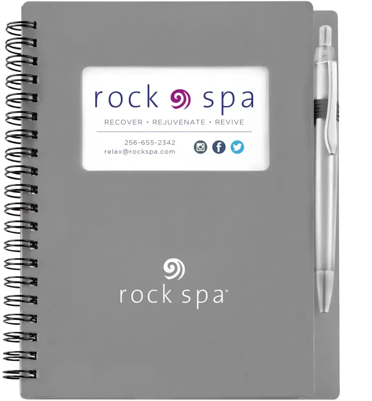 Custom EcoStone Notebook with Business Card Slot — view 2