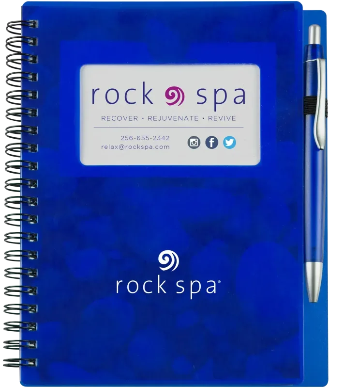 Custom EcoStone Notebook with Business Card Slot — view 3