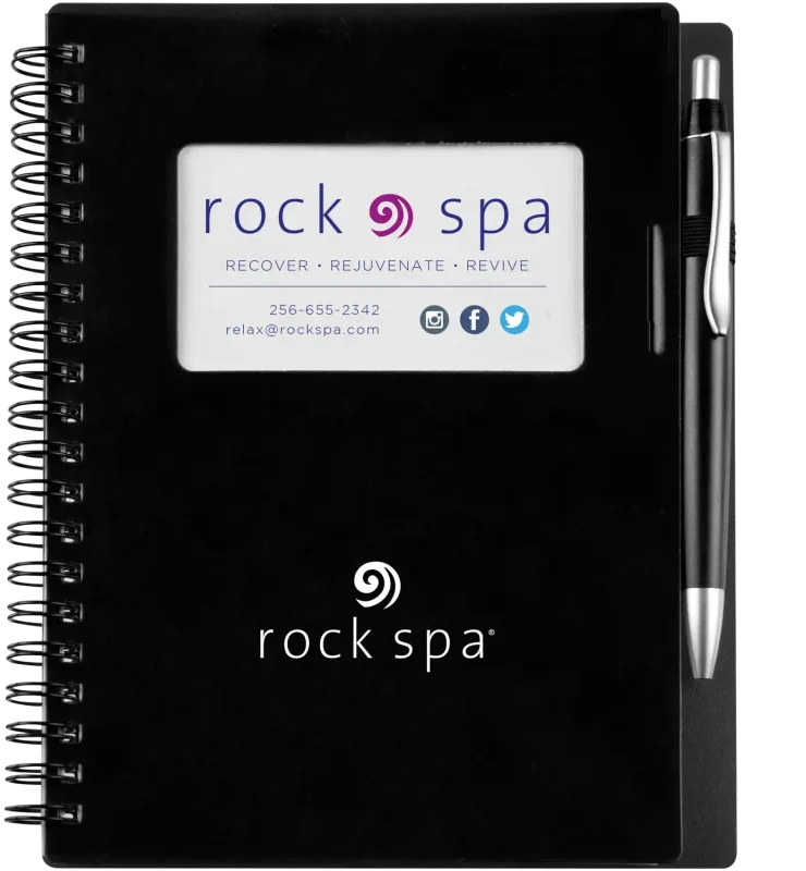 Custom EcoStone Notebook with Business Card Slot — view 5
