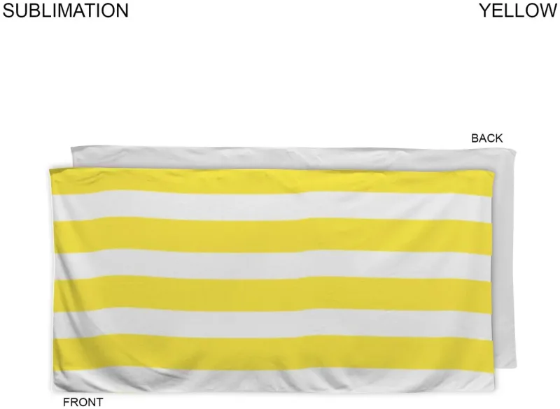 Cabana Stripe Sublimated, Absorbent Microfiber Dri-Lite Terry Beach, Shower Towel (30x60) — view 11