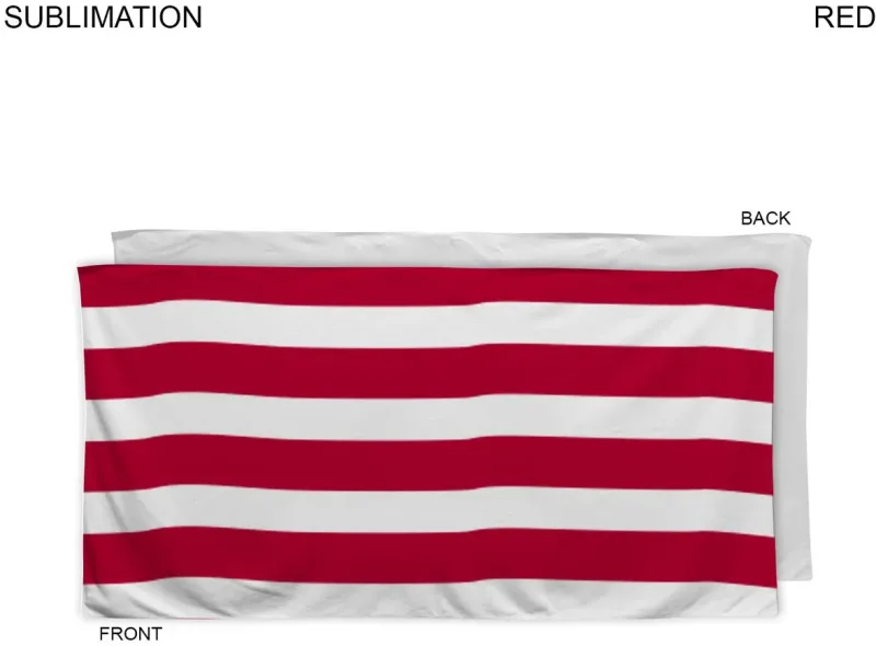 Cabana Stripe Sublimated, Absorbent Microfiber Dri-Lite Terry Beach, Shower Towel (30x60) — view 5