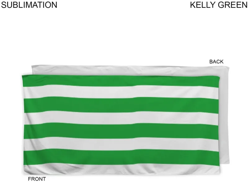 Cabana Stripe Sublimated, Absorbent Microfiber Dri-Lite Terry Beach, Shower Towel (30x60) — view 8