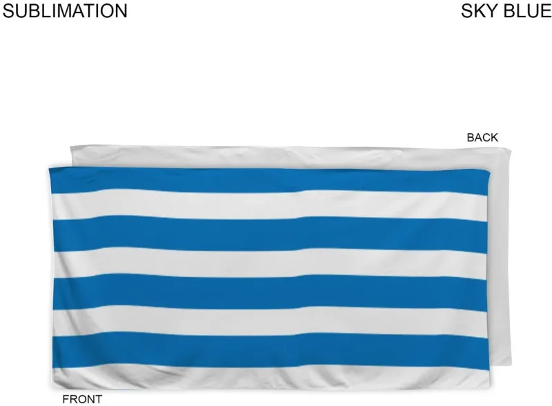 Cabana Stripe Sublimated, Absorbent Microfiber Dri-Lite Terry Beach, Shower Towel (30x60) — view 9