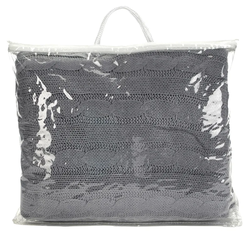 Custom Cable Knit Sherpa Blanket — view 1