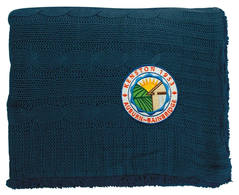 Custom Cable Knit Sherpa Blanket
