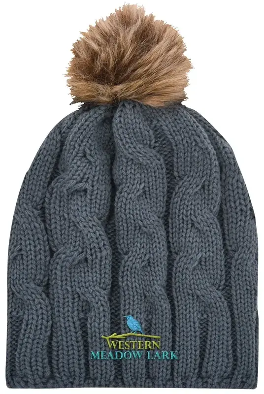 Cameron Cable Knit Pom Beanie