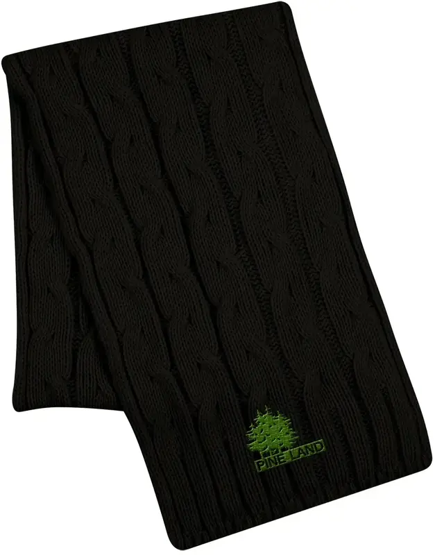 Logo Cameron Cable Knit Scarf