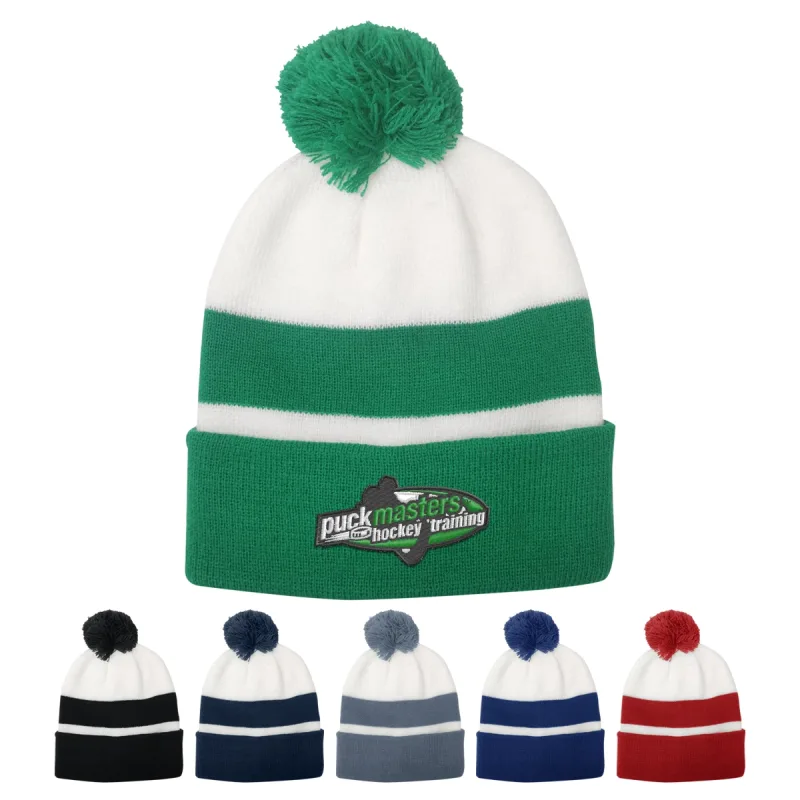 Custom Printed Campus Pom Beanie — view 8