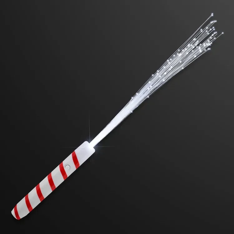 Candy Cane Wands, Fiber Optic White Lights — view 3