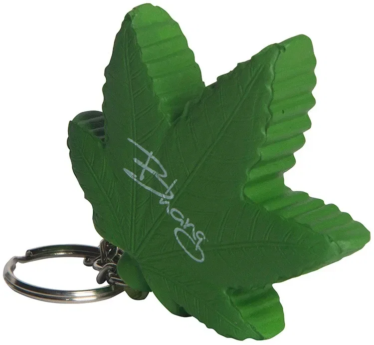 Cannabis Leaf Stress Reliever Keyring — view 4
