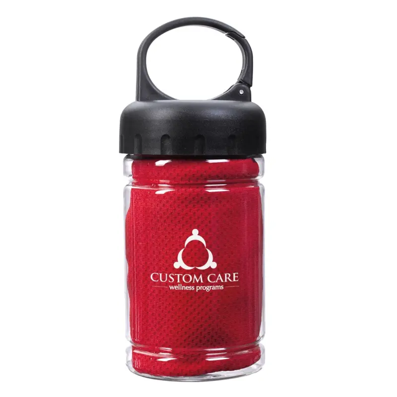 Carabiner Bottle with Cooling Towel