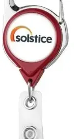 Carabiner ID Badge Reel with Belt Clip — view 2