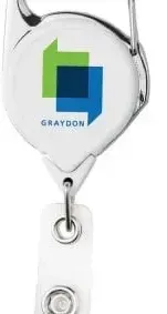 Carabiner ID Badge Reel with Belt Clip — view 6