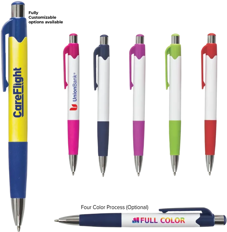 Custom Gripper Pen with Colored Accents — view 5