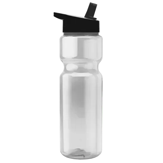 Custom Branded 28 oz. Transparent Bottle - Flip Straw Lid — view 20