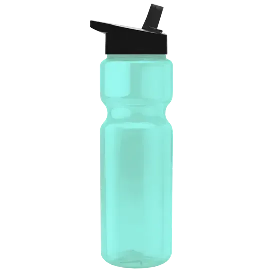 Custom Branded 28 oz. Transparent Bottle - Flip Straw Lid — view 4