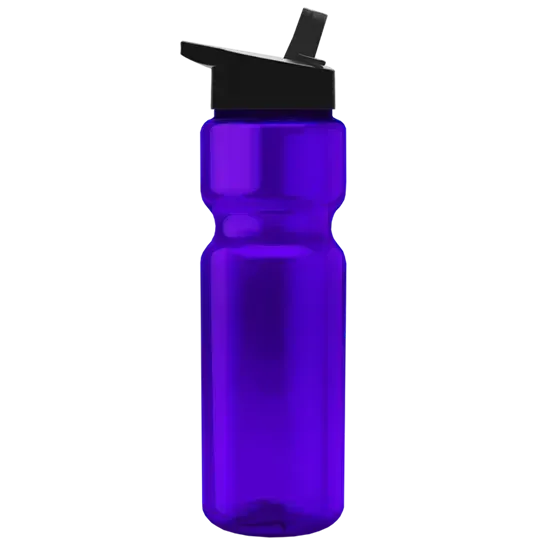 Custom Branded 28 oz. Transparent Bottle - Flip Straw Lid — view 5