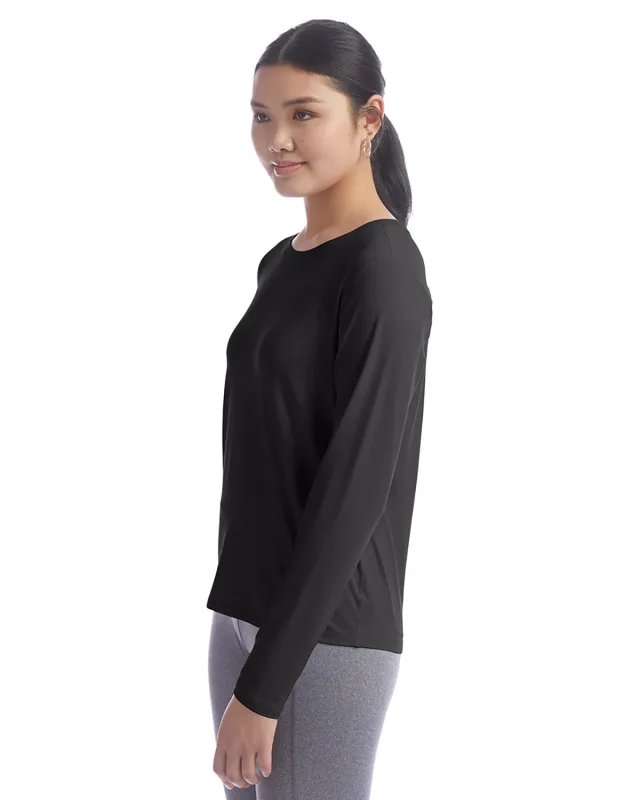 Champion Ladies' Cutout Long Sleeve T-Shirt — view 10