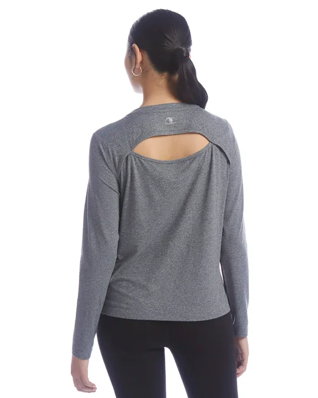 Champion Ladies' Cutout Long Sleeve T-Shirt — view 16