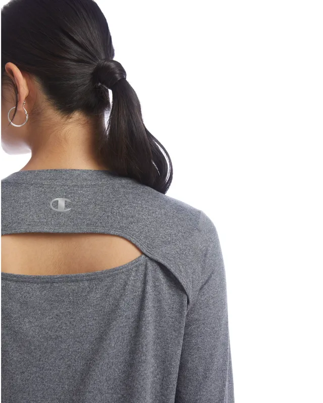 Champion Ladies' Cutout Long Sleeve T-Shirt — view 17