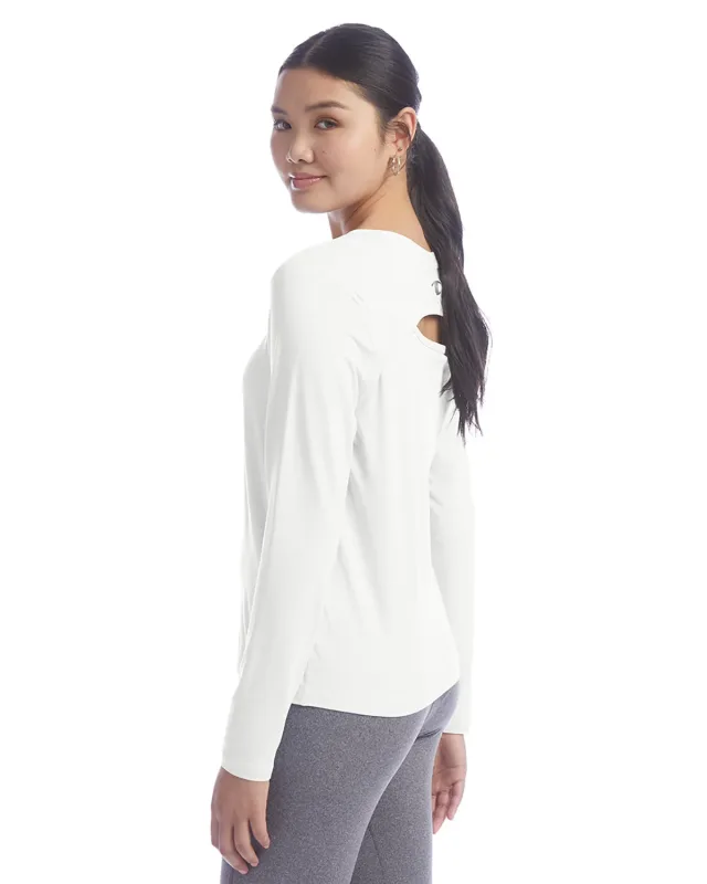 Champion Ladies' Cutout Long Sleeve T-Shirt — view 4