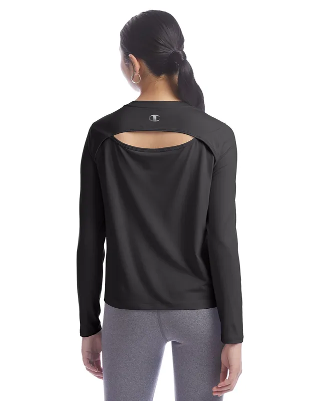 Champion Ladies' Cutout Long Sleeve T-Shirt — view 6