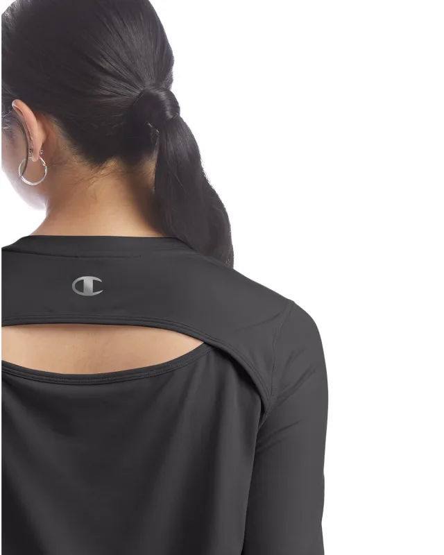 Champion Ladies' Cutout Long Sleeve T-Shirt — view 7