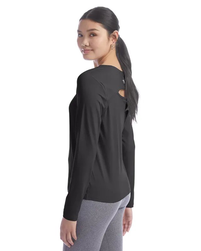 Champion Ladies' Cutout Long Sleeve T-Shirt — view 9